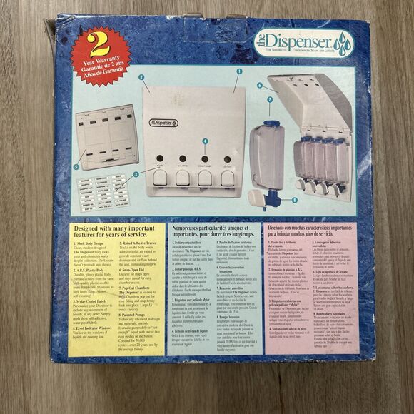 The Dispenser 4 Chamber Shower Organizer Soap Shampoo Conditioner Lotion READ - Picture 2 of 12